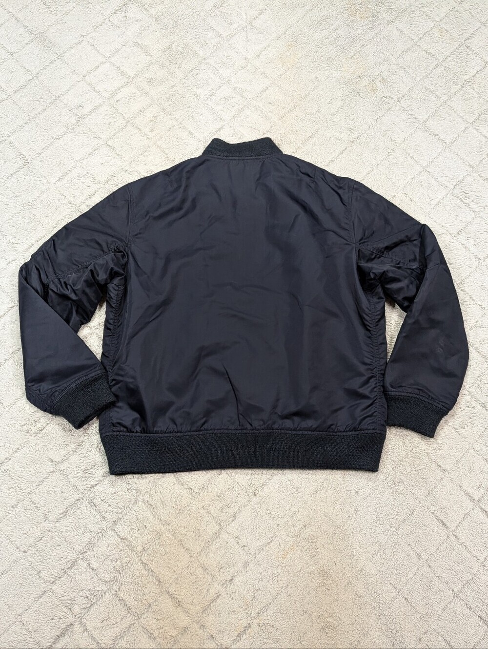 Polo Ralph Lauren Jacket Mens L Blue Navy MA-1 Bomber Aviator Flight Nylon - Picture 9 of 9